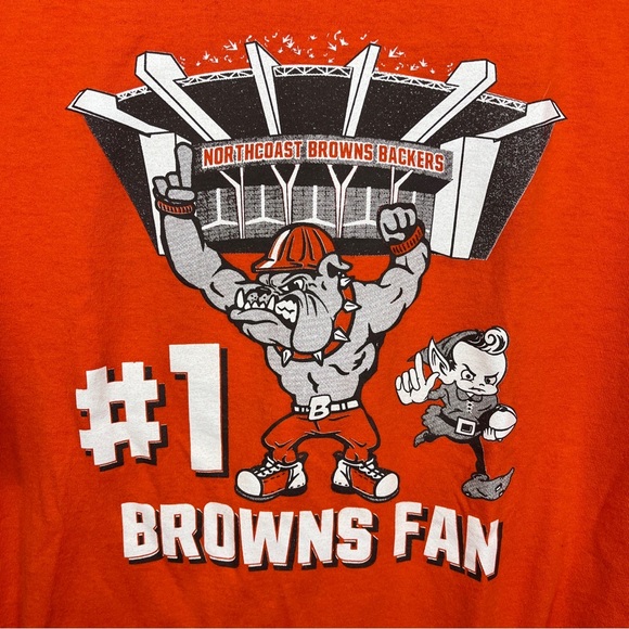 Cleveland Browns Backers Tshirt Stand For The Flag Patriotic Sz M Dawg Pound - Picture 3 of 9